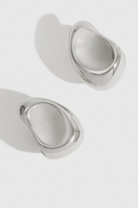 La Pierre Geometric Stud Earrings – Bold 14K Gold or Sterling Silver Statement by DRAE - Helene Clarkson Design