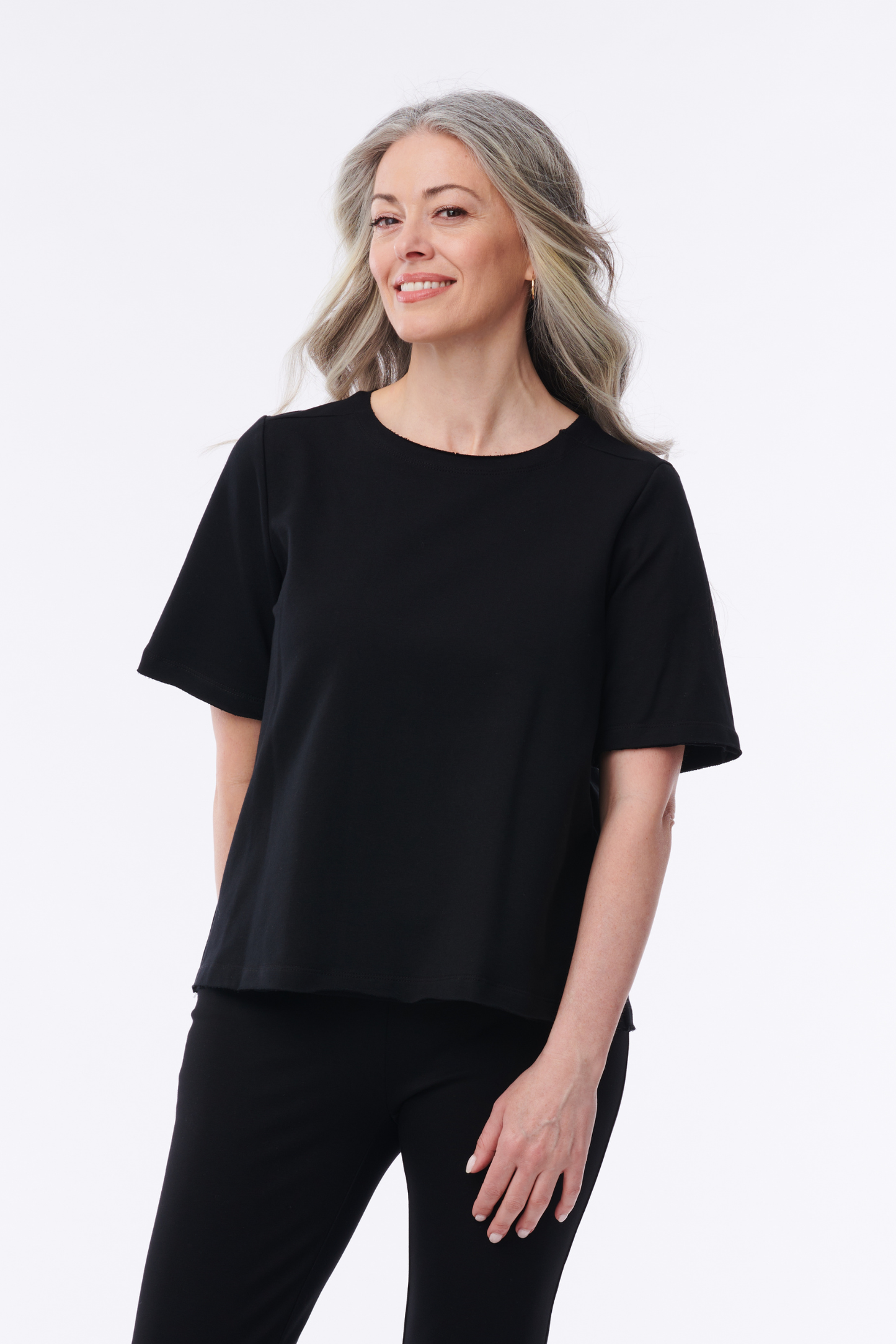 Barcelona French Terry Short Sleeve Top - Helene Clarkson Design