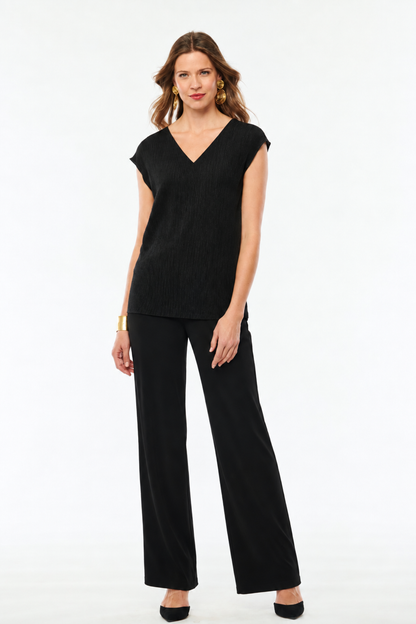 Billy 4-Way Reversible Top – Black Textured Matte and Shimmer