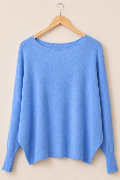 Cashmere-Blend Batwing Sweater