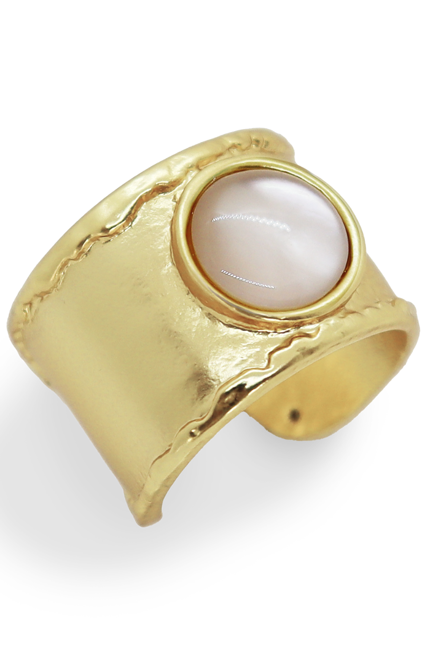 Hand-Edge Glass Ring - 24K Gold Plated - Helene Clarkson Design