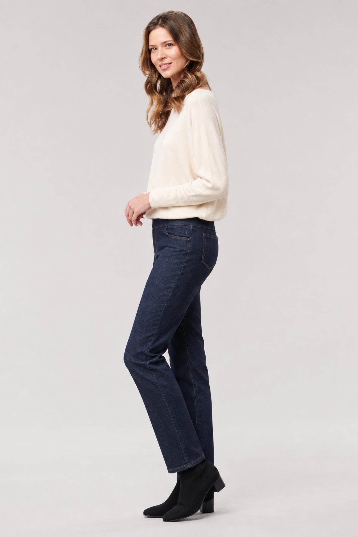 Hanna Ponte Straight Leg Jeans