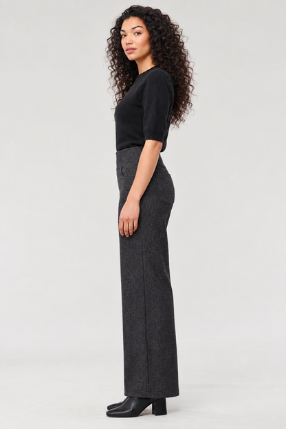 Hanna Ponte Wide-Leg Jeans