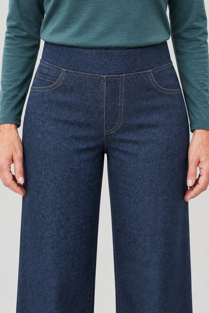 Hanna Ponte Wide-Leg Jeans