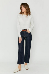 Aberdeen Wide Leg Crop Jeans - Helene Clarkson Design
