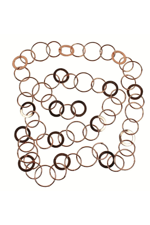 Lofttan Aretha convertible chain necklace featuring stainless steel and amethyst accents, elegant jewelry with versatile design.