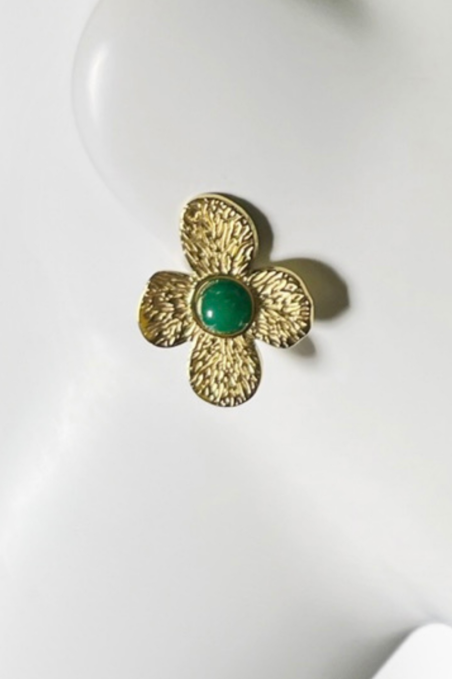 Modular Green Agate & Gold Earrings | Ibérina Design - Helene Clarkson Design