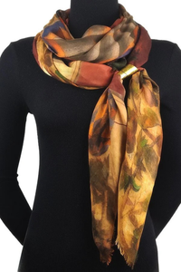 Oversized Square Italian Cashmere Blend Scarf - Siena - Italy - Helene Clarkson Design