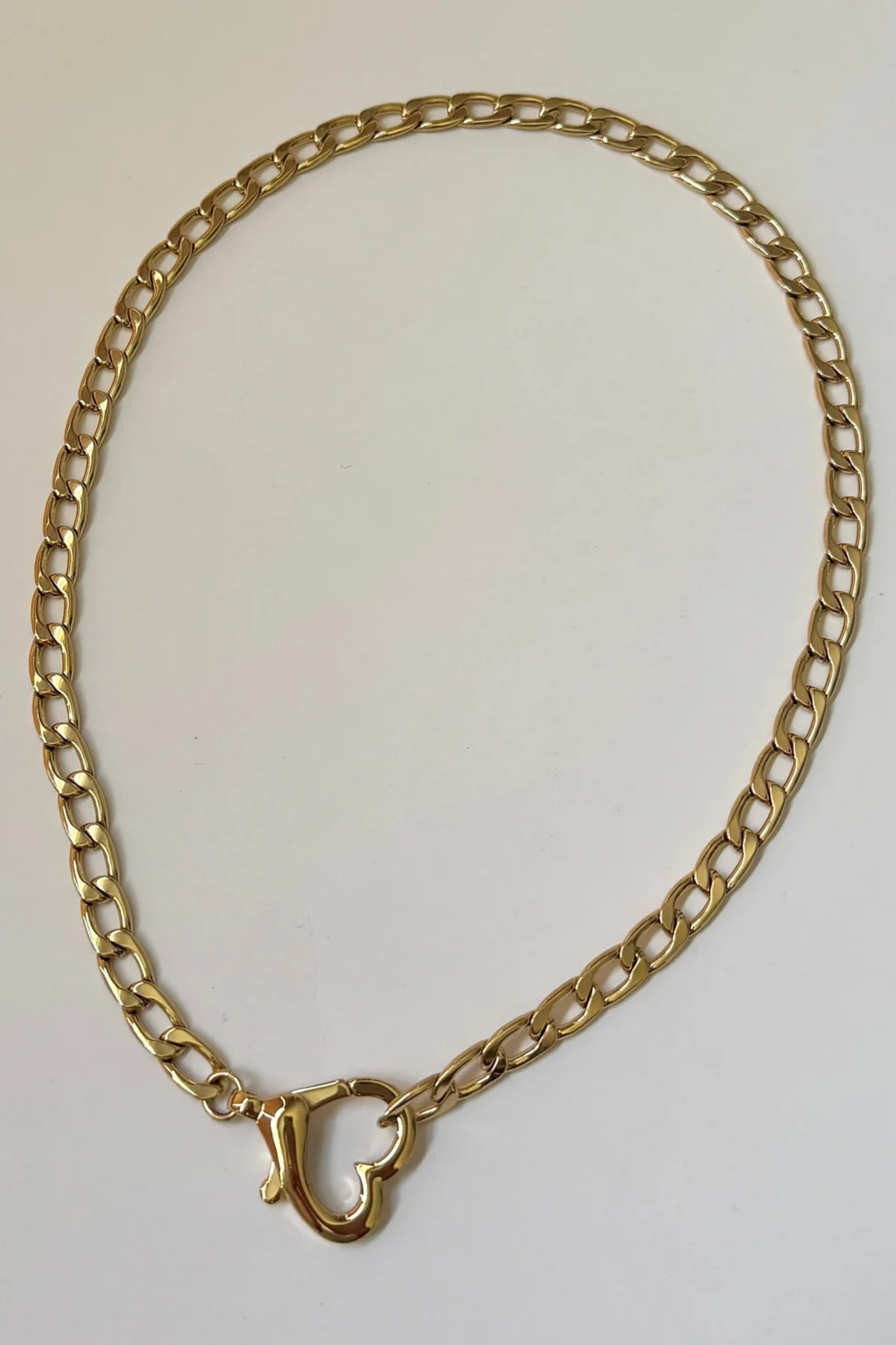 Saiba Heart Clasp Necklace- Gold - Helene Clarkson Design