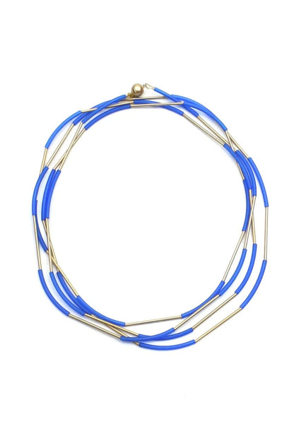 Nerò Oro Long Rubber and Gold Necklace