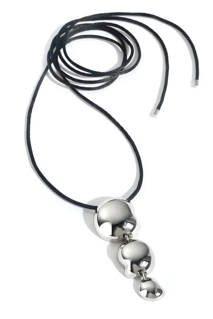 Gisele Tie Necklace - Silver - Helene Clarkson Design