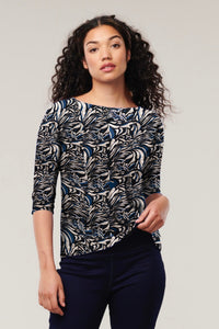 Sousa Boat Neck Top – Wrinkle-Free Jersey Knit - Helene Clarkson Design