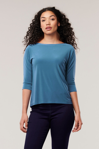 Sousa Boat Neck Top – Wrinkle-Free Jersey Knit - Helene Clarkson Design