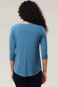 Sousa Boat Neck Top – Wrinkle-Free Jersey Knit - Helene Clarkson Design