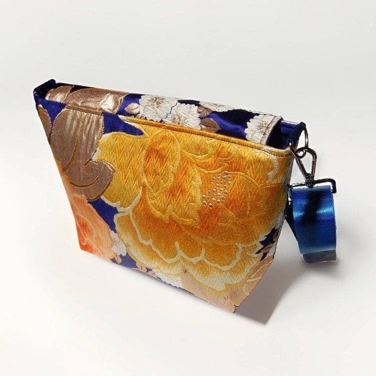 One-of-a-Kind Peony & Cherry Blossom Vintage Obi Silk Bag
