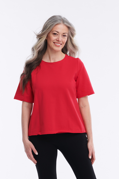 Barcelona French Terry Short Sleeve Top - Helene Clarkson Design