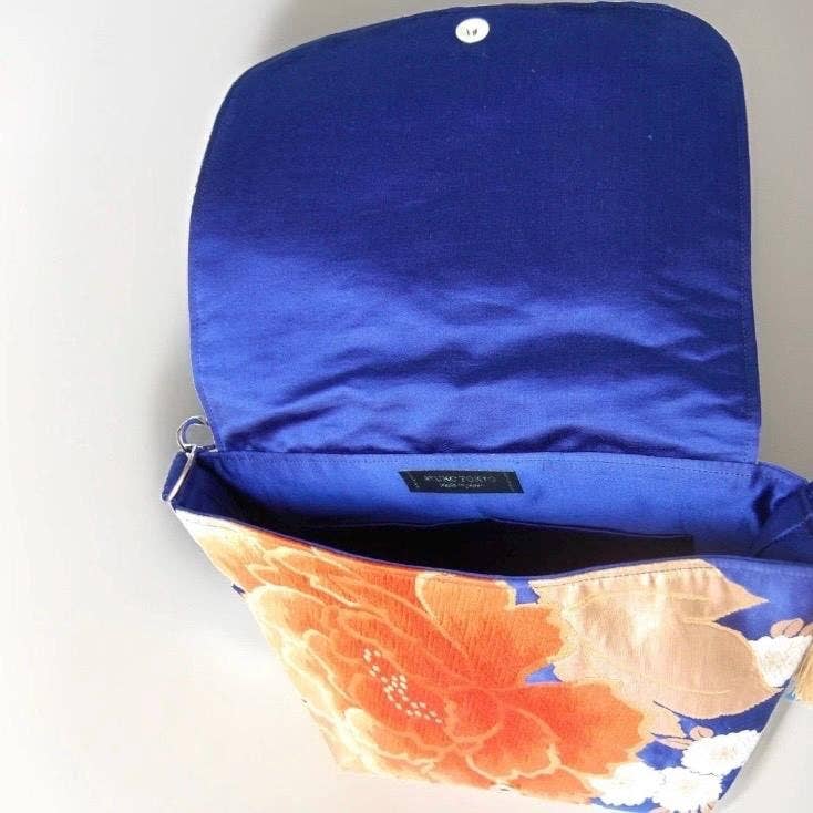 One-of-a-Kind Peony & Cherry Blossom Vintage Obi Silk Bag