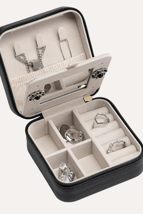 Travel Jewelry Box with Mirror - Helene Clarkson Design