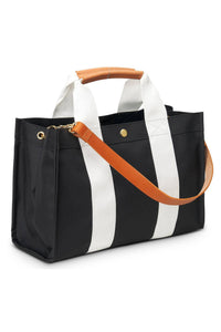 Nylon Tote with Removable Bag Organizer and Leather Accents - Helene Clarkson Design