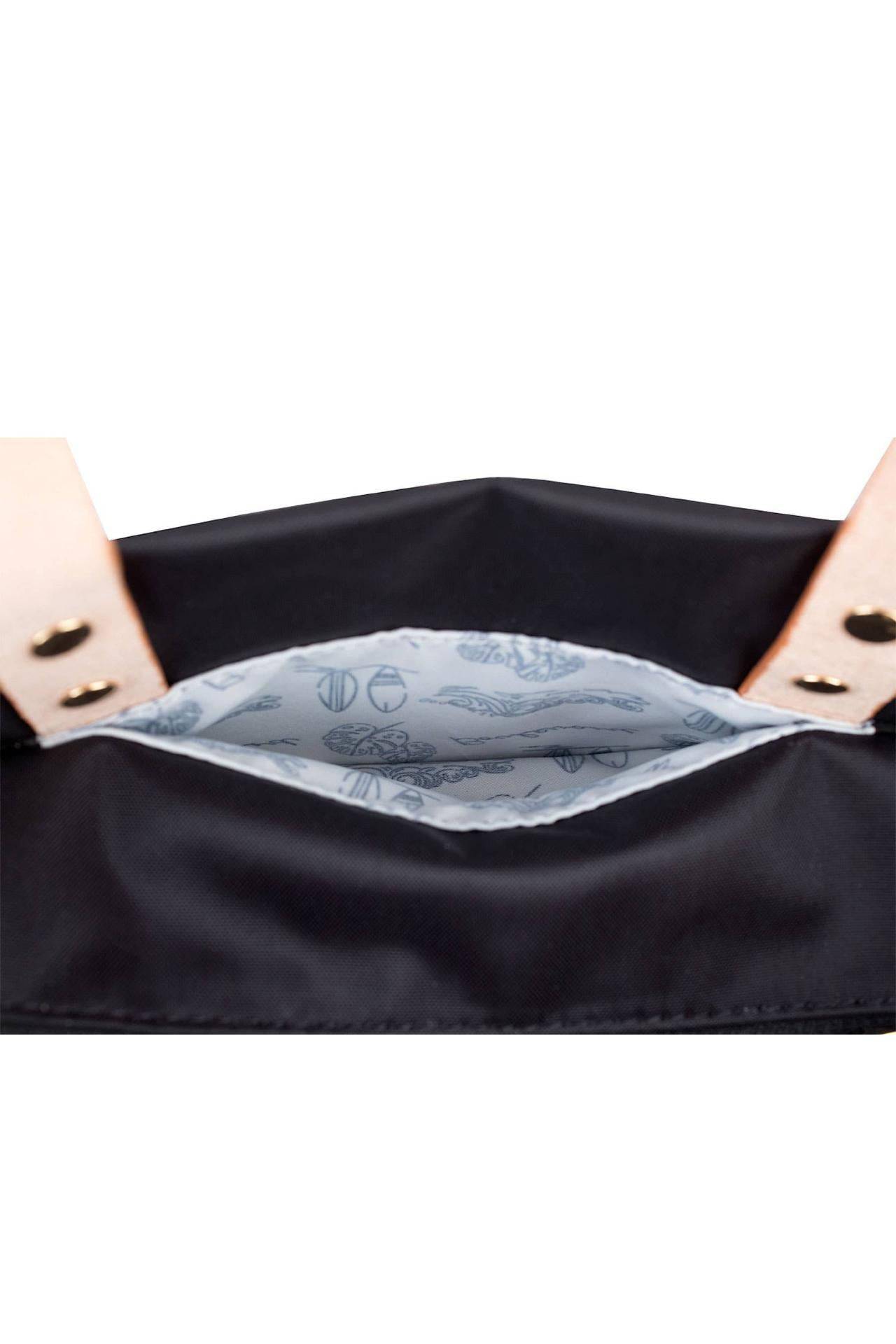 Nylon Travel Tote with Leather Accents - Helene Clarkson Design