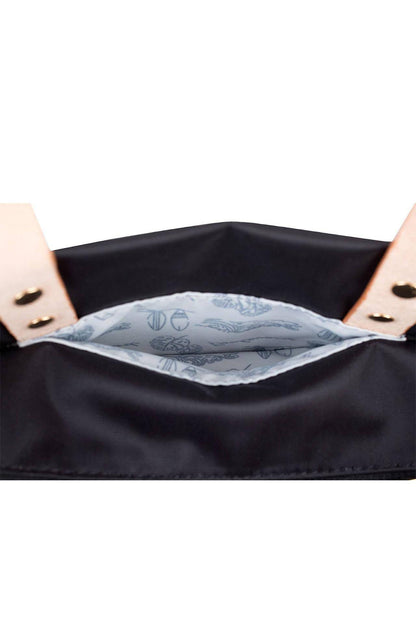 Nylon Travel Tote with Leather Accents - Helene Clarkson Design