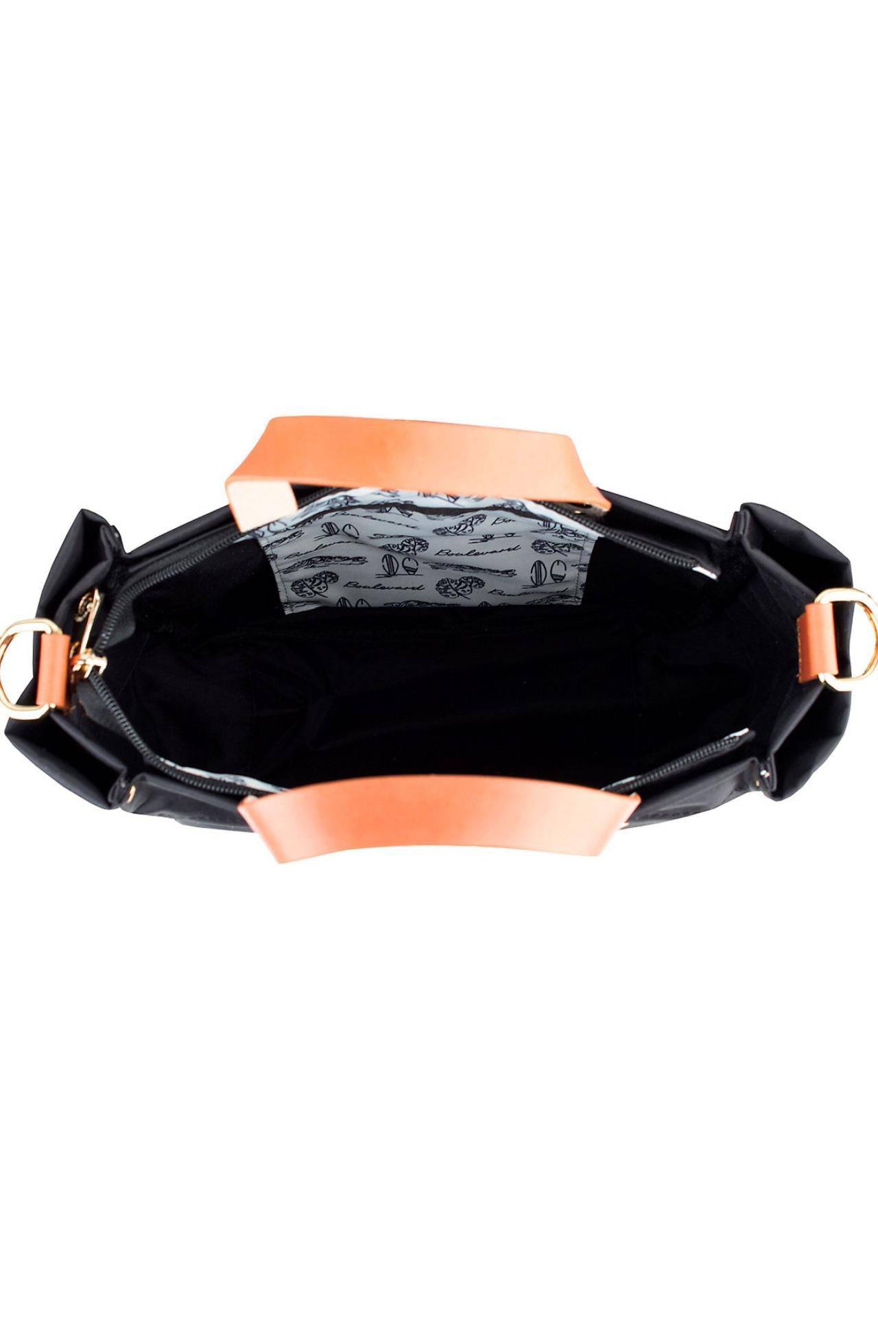 Nylon Travel Tote with Leather Accents - Helene Clarkson Design