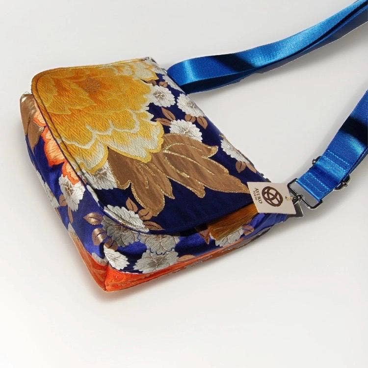 One-of-a-Kind Peony & Cherry Blossom Vintage Obi Silk Bag
