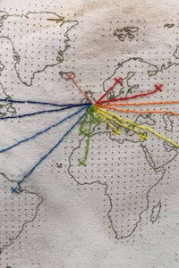 Stitch Map Rainbow Threads - Helene Clarkson Design