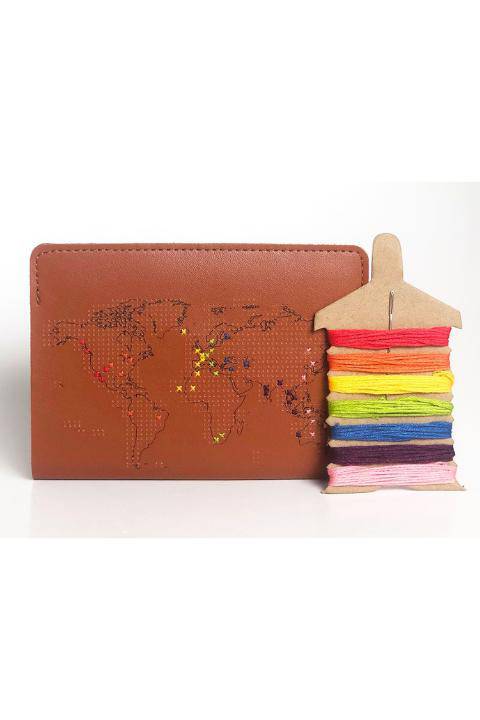 Stitch Map Rainbow Threads - Helene Clarkson Design