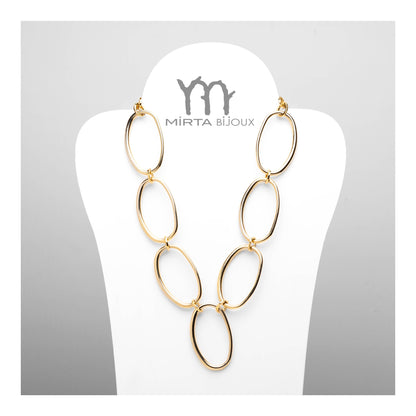 Long Necklace with Oval Rings – Nickel-Free, Made in Italy - Helene Clarkson Design