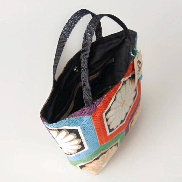 One-of-a-Kind Kikkō Chrysanthemum Vintage Obi Silk Tote