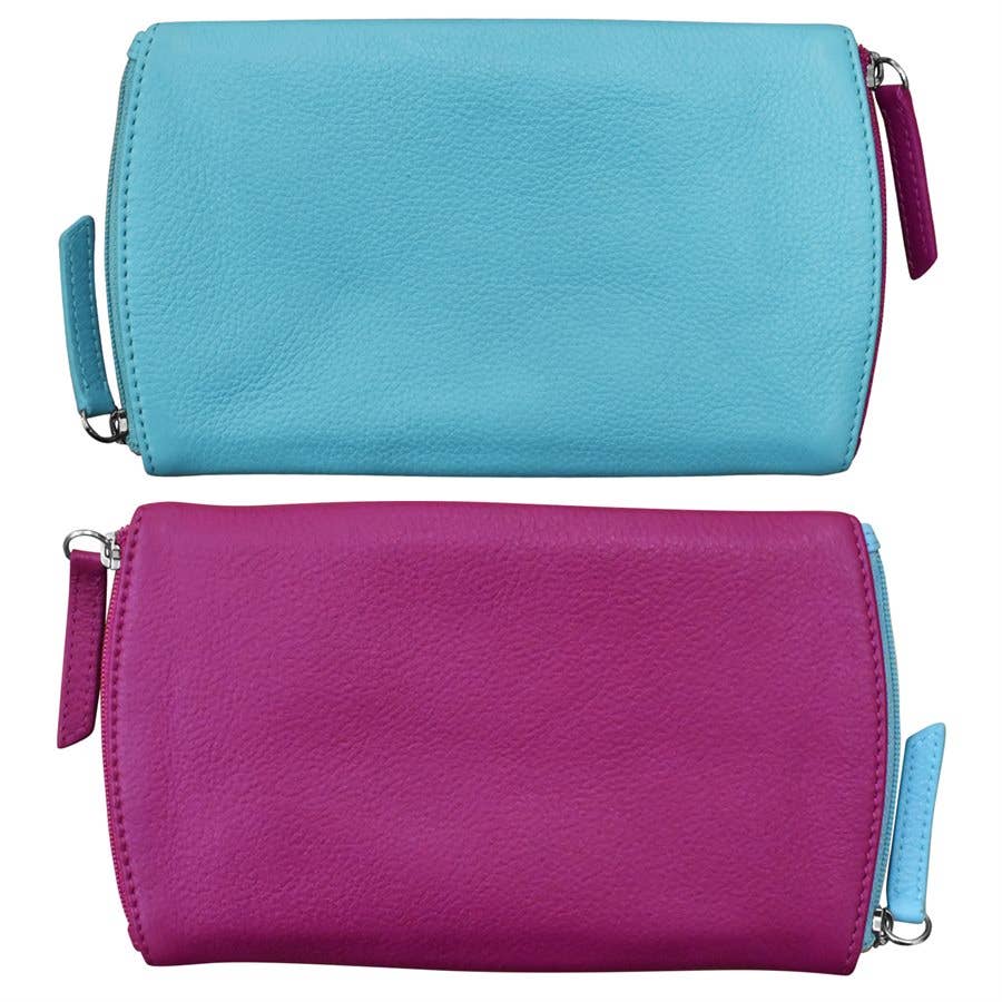 Two Tone Double Zip Eyeglass Case - Helene Clarkson Design