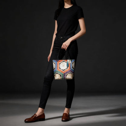 One-of-a-Kind Kikkō Chrysanthemum Vintage Obi Silk Tote