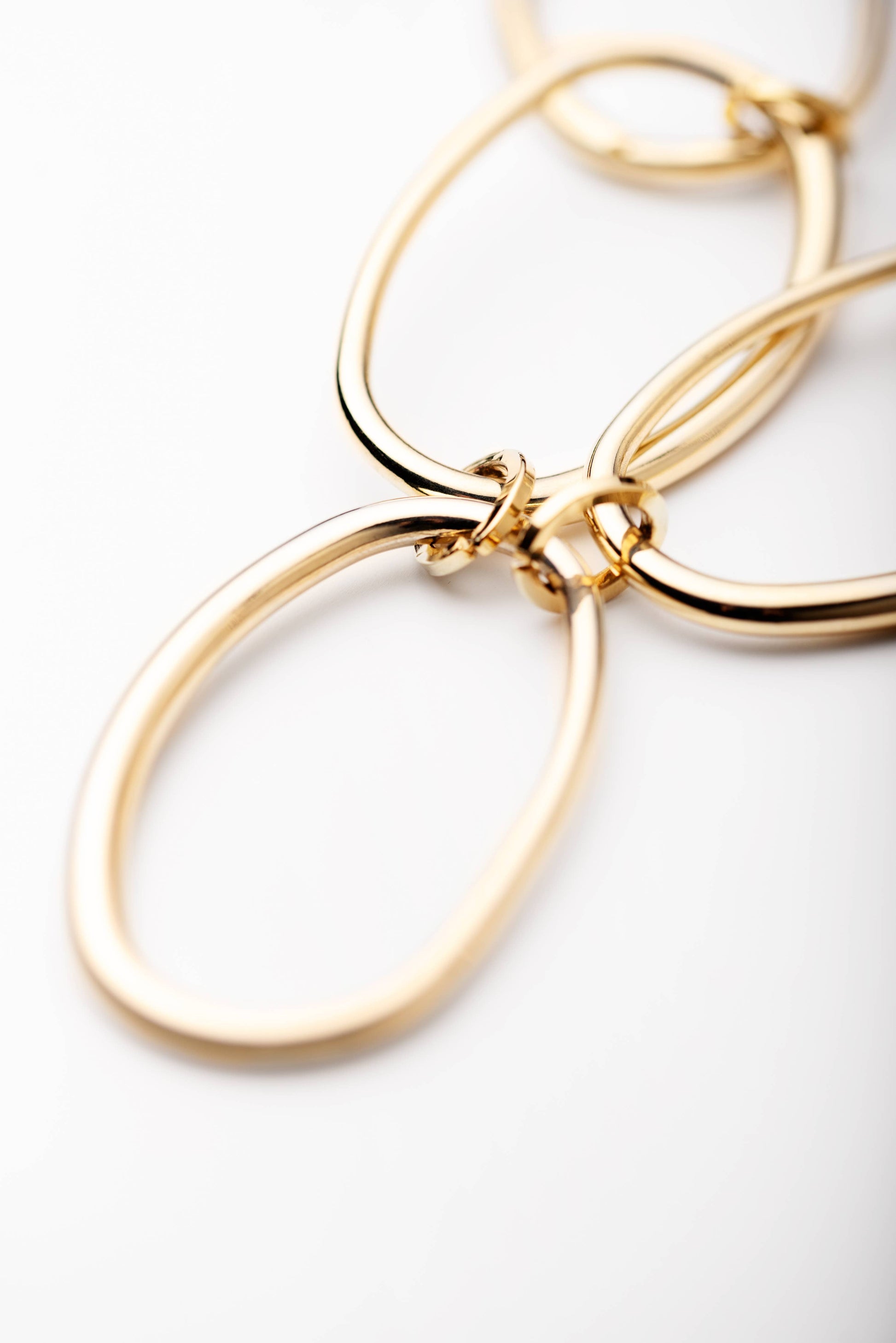 Long Necklace with Oval Rings – Nickel-Free, Made in Italy - Helene Clarkson Design