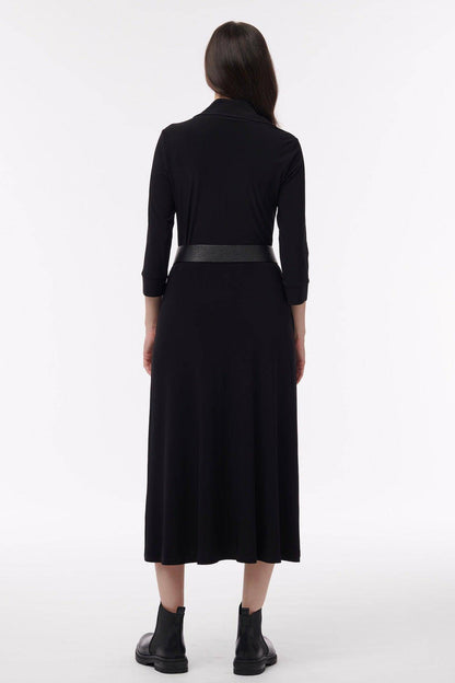 Camrose 3/4 Length Sleeve Maxi Dress - Black - Helene Clarkson Design