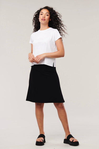 Halle Reversible Skirt - Black/Safari - Helene Clarkson Design