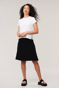 Halle Reversible Skirt - Black/Safari - Helene Clarkson Design