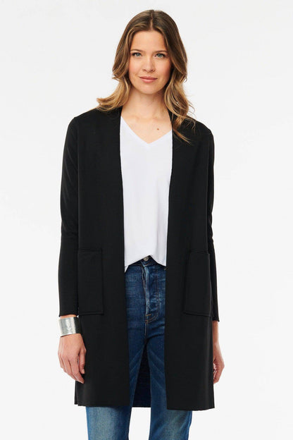 Cabri Reversible Cardigan in Merino Wool - Moroccan/Black - Helene Clarkson Design