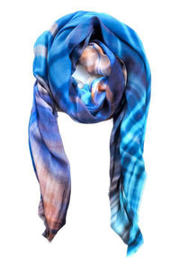 Oversized Square Italian Cashmere Blend Scarf - Fogo Island Tartan, Newfoundland - Helene Clarkson Design