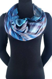 Oversized Square Italian Cashmere Blend Scarf - Fogo Island Tartan, Newfoundland - Helene Clarkson Design