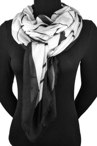 Oversized Square Italian Cashmere Blend Scarf - Mosaic, Israel - Helene Clarkson Design