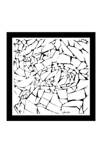 Oversized Square Italian Cashmere Blend Scarf - Mosaic, Israel - Helene Clarkson Design