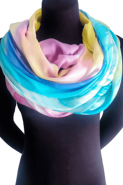Oversized Square Italian Cashmere Blend Scarf - Prismatic, New Zealand - Helene Clarkson Design