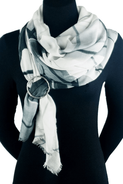 Oversized Square Italian Cashmere Blend Scarf - Urban Geometry, Australia - Helene Clarkson Design