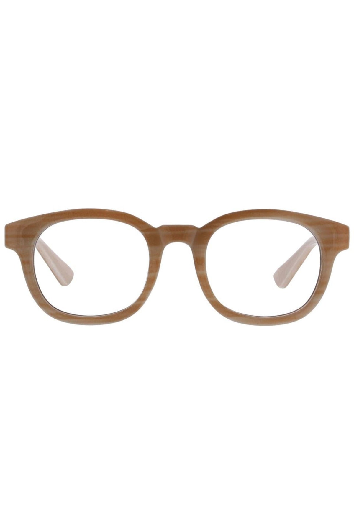 Peepers Curtain Call reading glasses with grey horn-style frames, no correction, for stylish reading support.