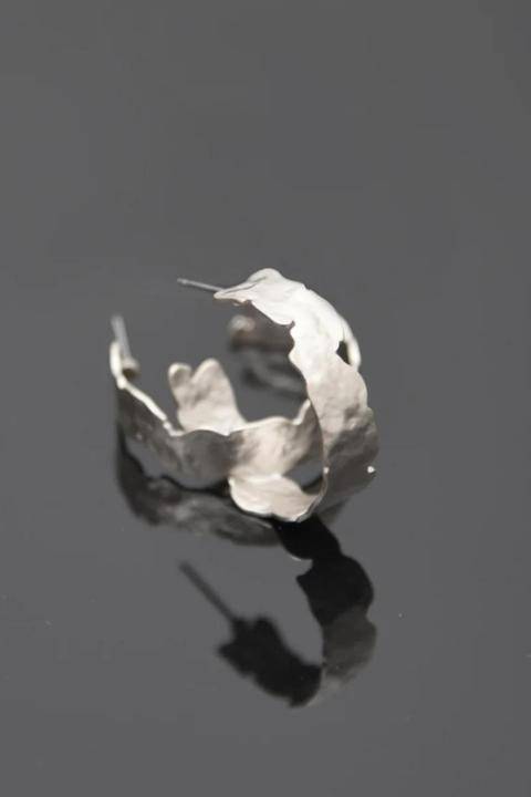 Satin gold Mira earrings by Pursuits jewelry featuring elegant, polished design with a smooth finish and modern style.