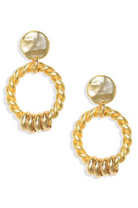 Twisted Rope Circle Drop Earring - Helene Clarkson Design