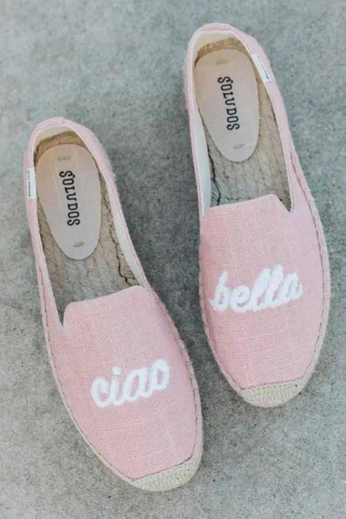 Soludos Ciao Bella Espadrilles in beige with ankle ties and woven jute platform, perfect for casual summer wear.