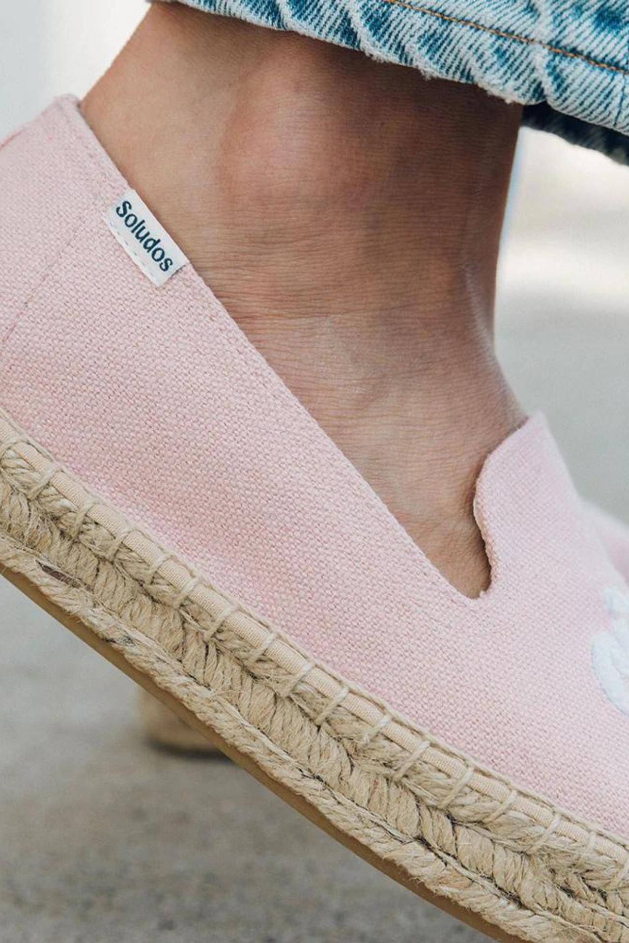 Soludos Ciao Bella espadrilles with woven jute soles and fabric uppers, showcasing a stylish, casual footwear design.
